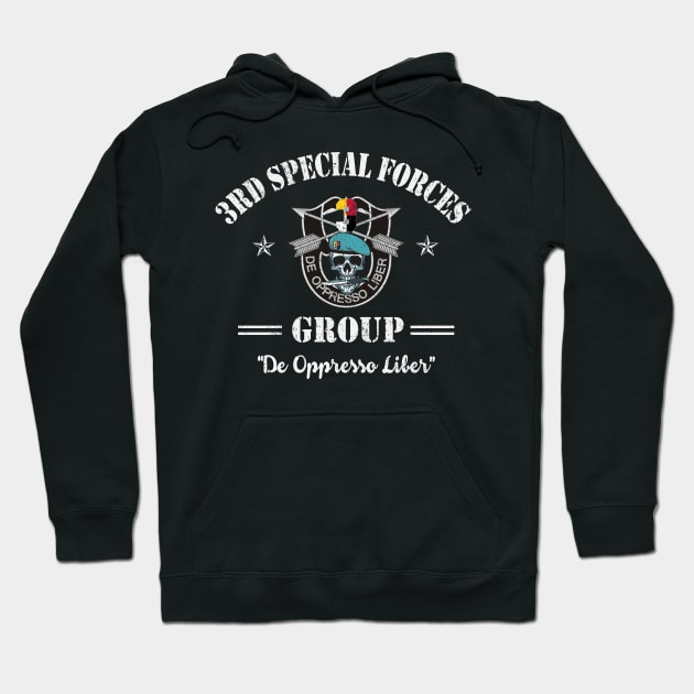 US Army 3rd Special Forces Group Skull De Oppresso Liber SFG - Gift for Veterans Day 4th of July or Patriotic Memorial Day Hoodie by Oscar N Sims